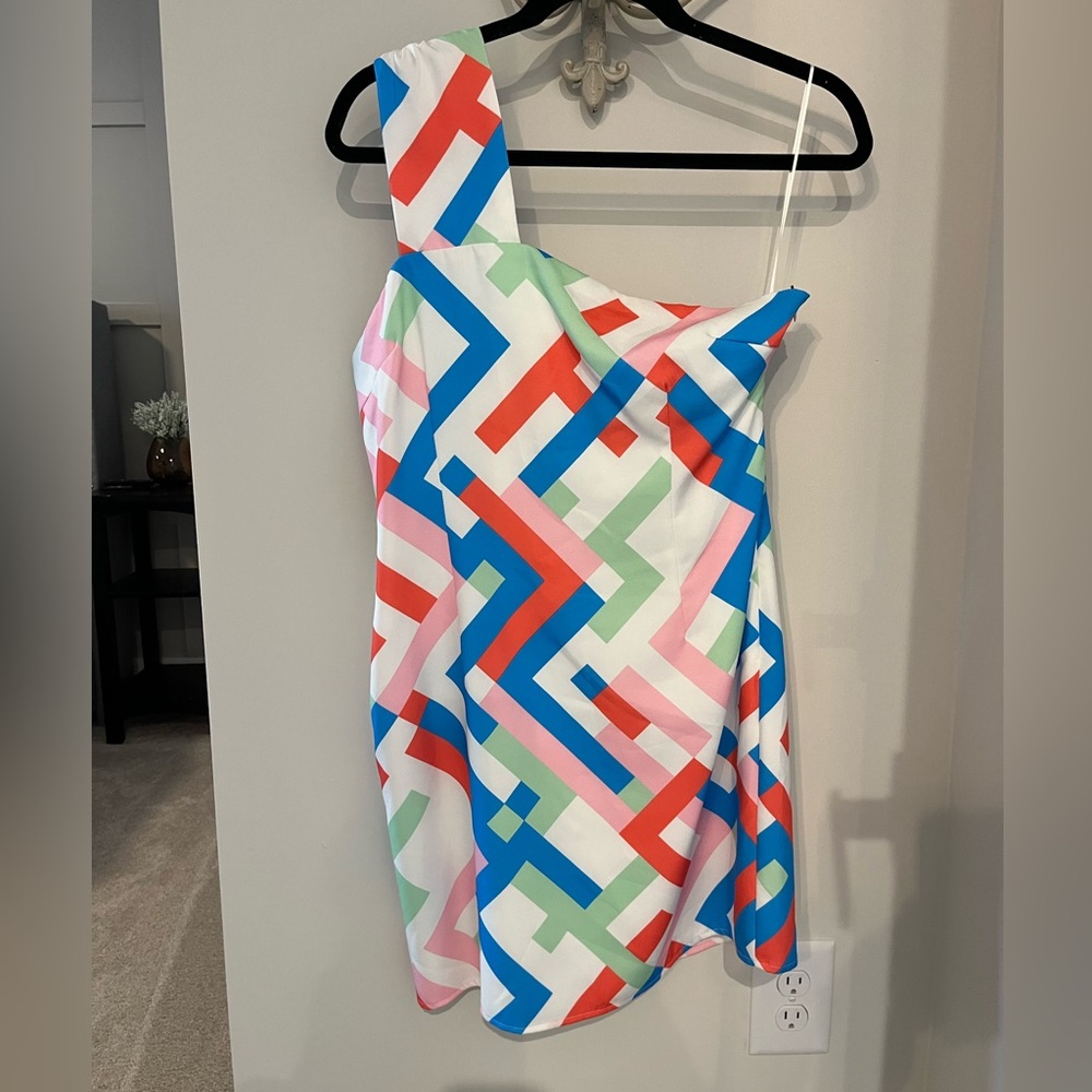 TCEC Multicolor One-Shoulder Dress